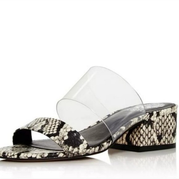 Vince Camuto Snake Print Embossed Open Toe Sandals size 8 - Picture 15 of 16